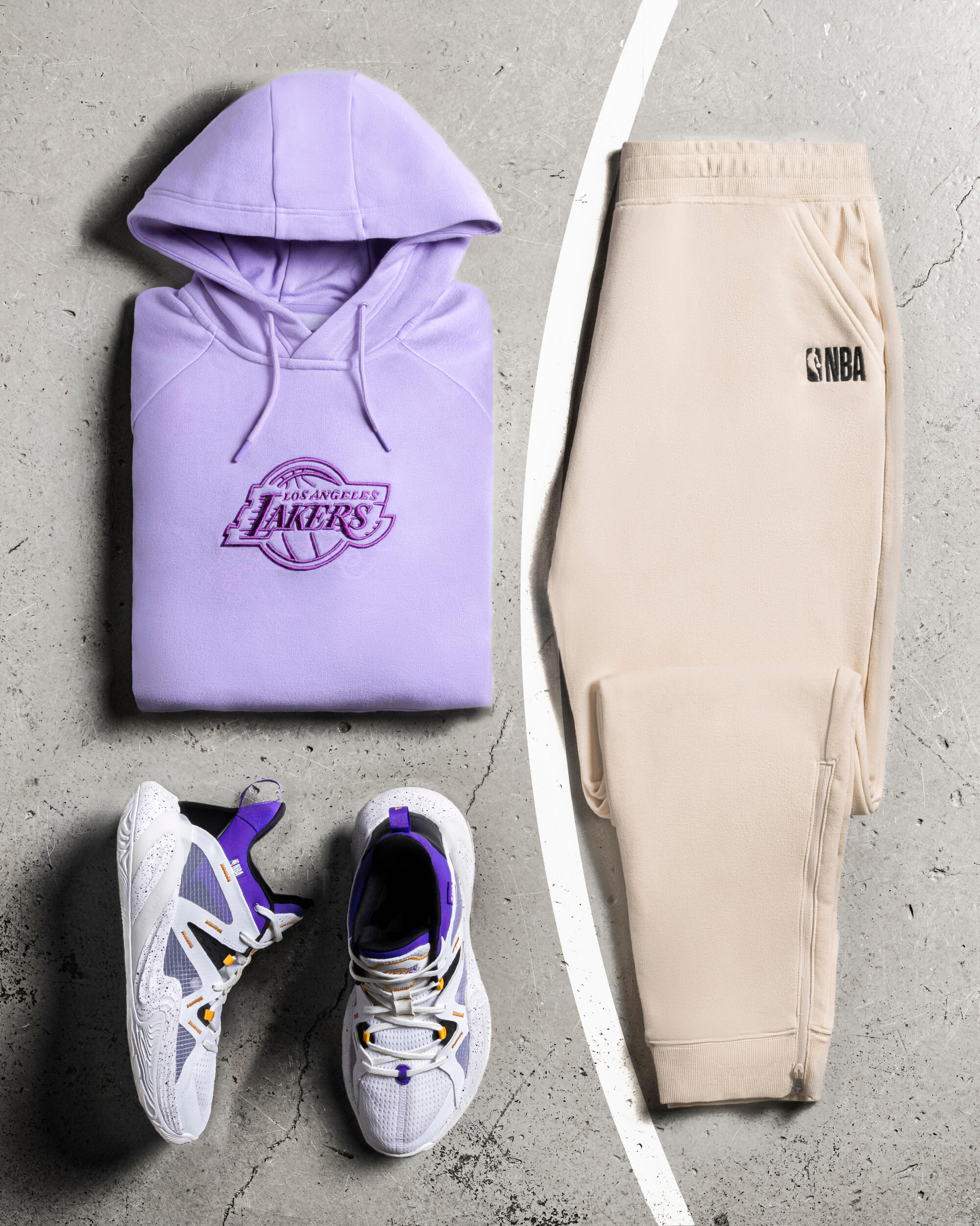 Sweat à capuche NBA Lakers homme femme 900, violet 15/30