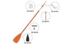 2-PART STAND-UP PADDLEBOARD PADDLE 100 ADJUSTABLE 170-220 CM - ORANGE