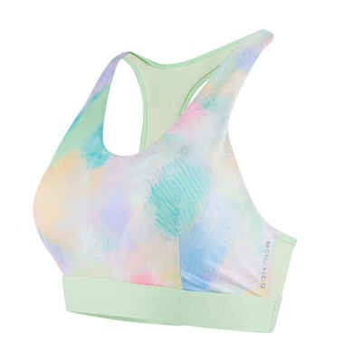 Women's Medium Support Racer Back Sports Bra with Cups