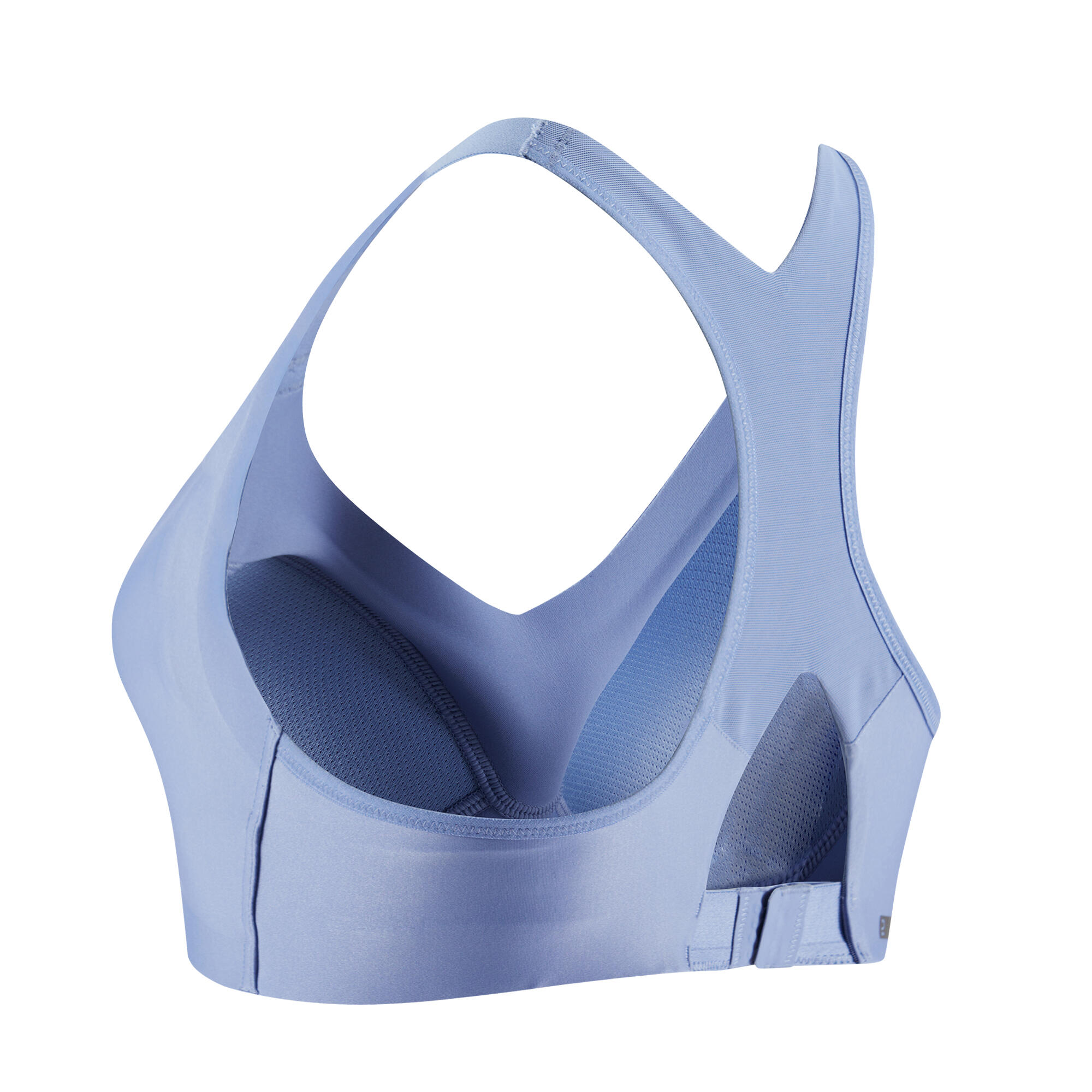 Women's invisible sports bra with high-support cups - Blue 3/12