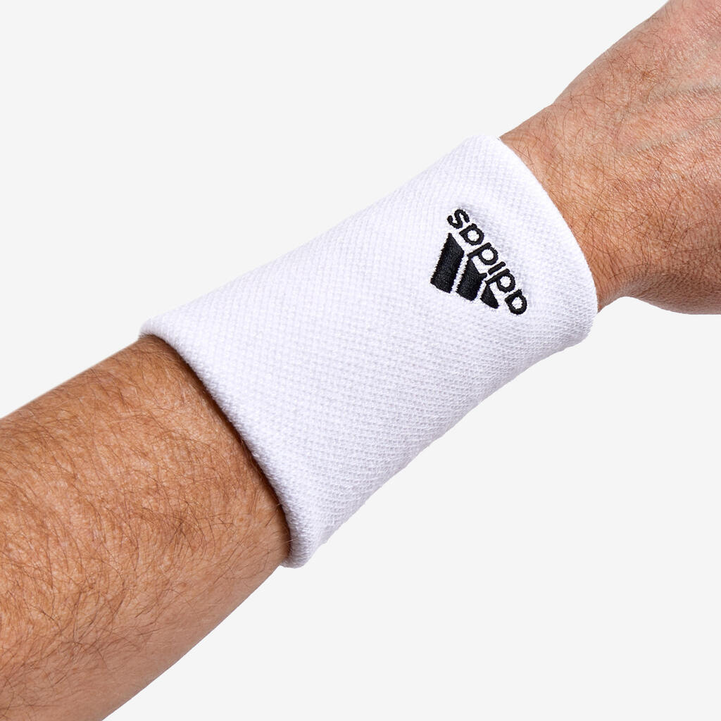 Long Tennis Wristband - White