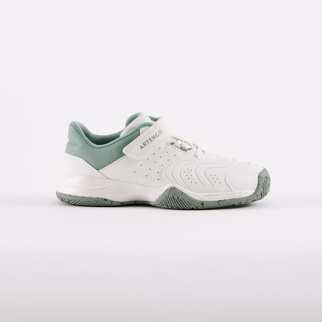 Kids' Tennis Rip-Tab Shoes Strong - White/Clay