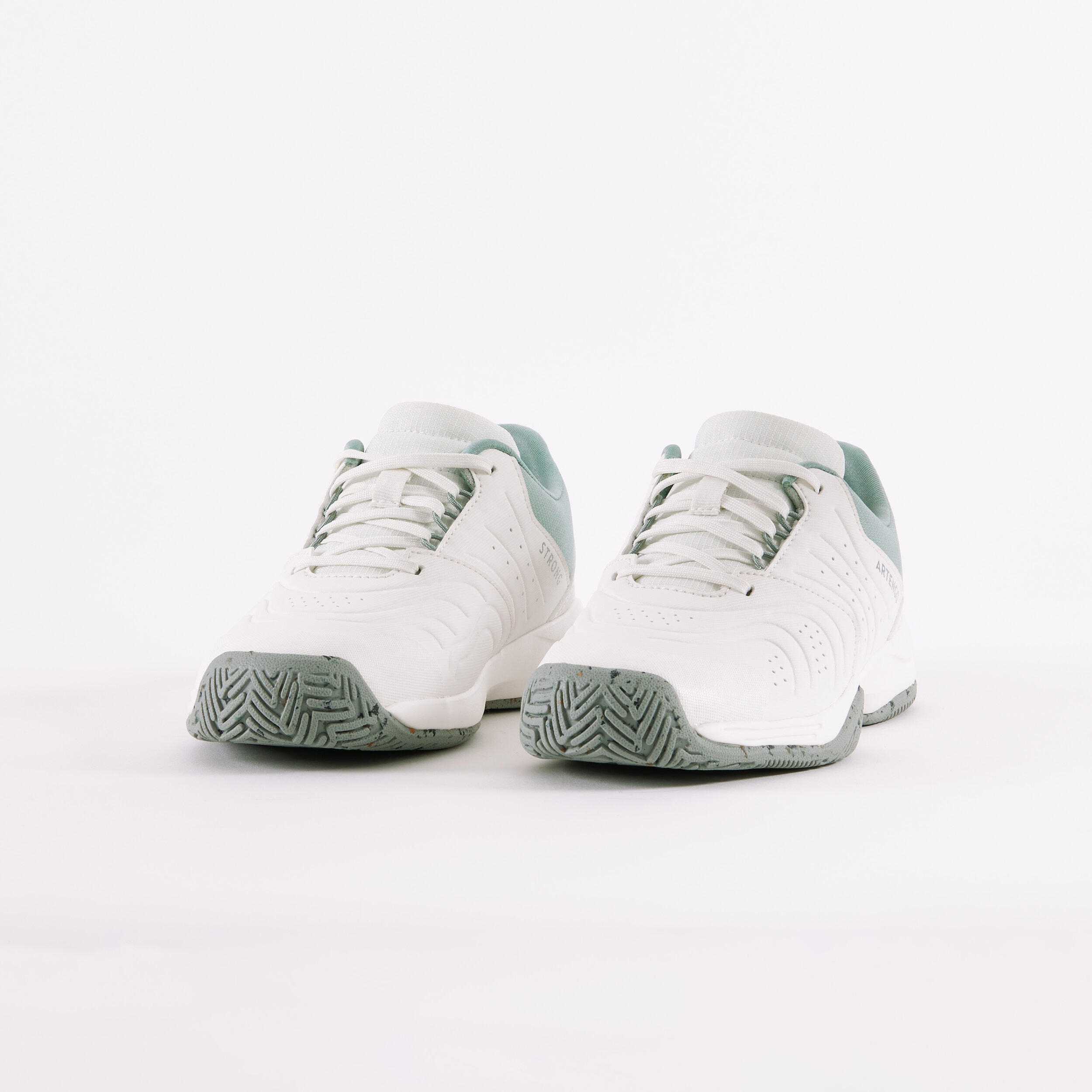 Zapatillas de tenis Júnior con cordones - TS STRONG Jr Blanco Arcilla 6/7