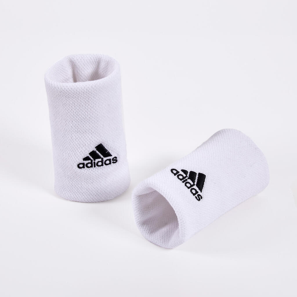 Long Tennis Wristband - White