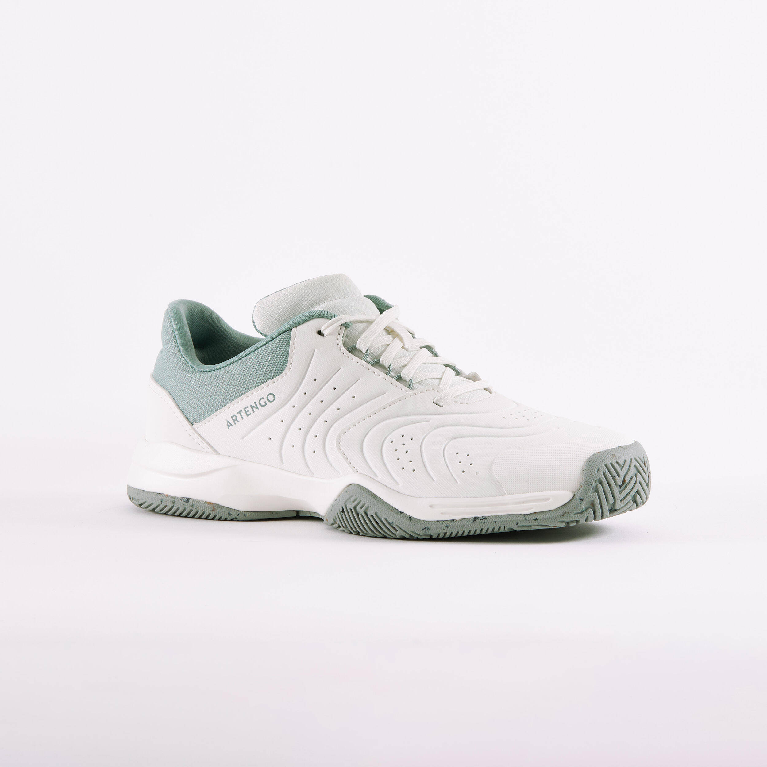 Kids' Lace-Up Tennis Shoes TS Strong - Clay White -  4
