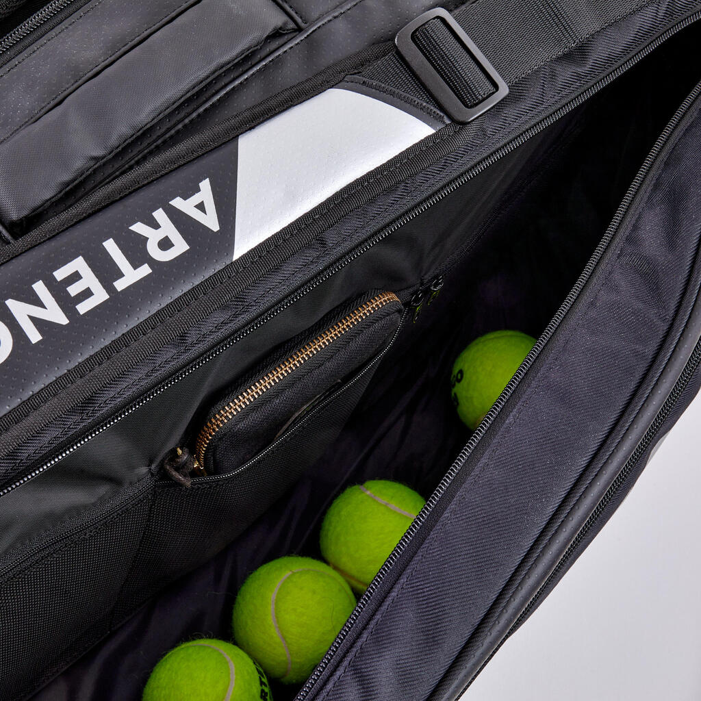Tennistasche isolierend - XL Pro 12er Spin schwarz/blau mit Schuhfach