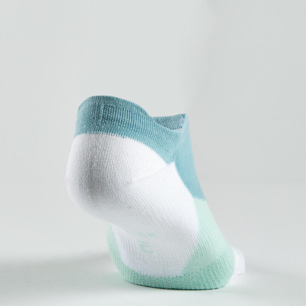 Chaussettes de sport basses Artengo RS 160 motif rose lot de 3.