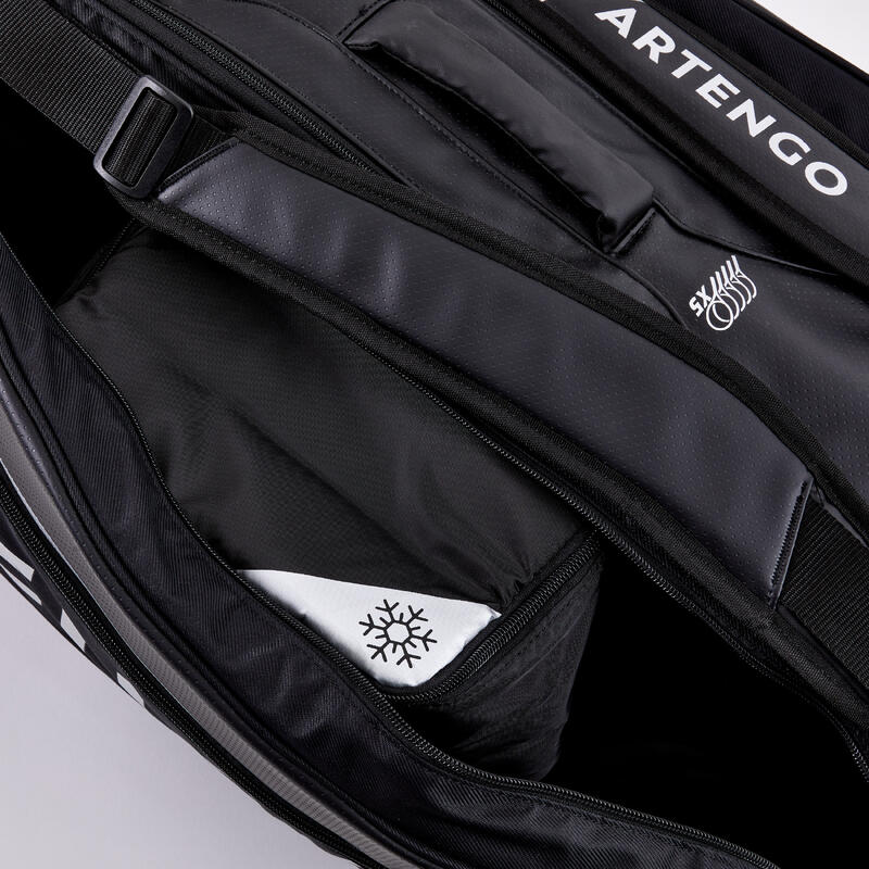 SAC TENNIS THERMOBAG - ARTENGO XL PRO 12 RAQUETTES NOIR CONTROL - GAEL MONFILS