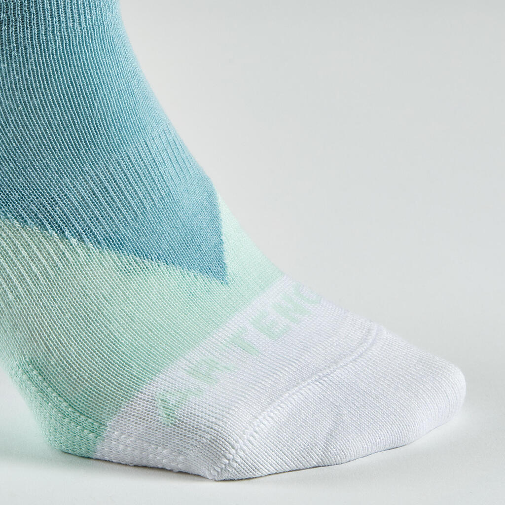 Chaussettes de sport basses Artengo RS 160 motif rose lot de 3.
