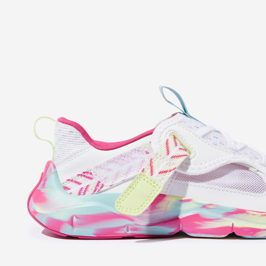 Chaussures multisport respirantes enfant mixte, Playful Summer Blanc et Rose