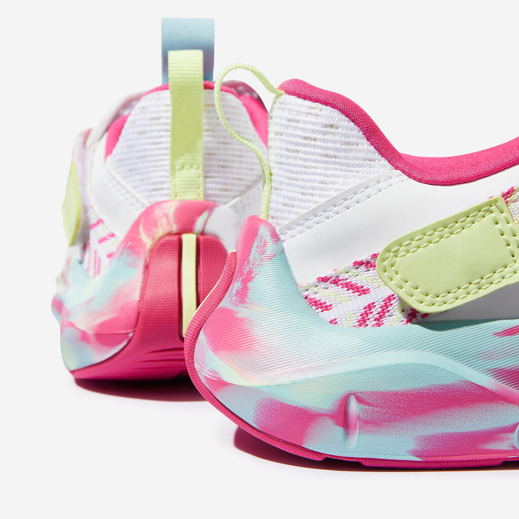Chaussures multisport respirantes enfant mixte, Playful Summer Blanc et Rose