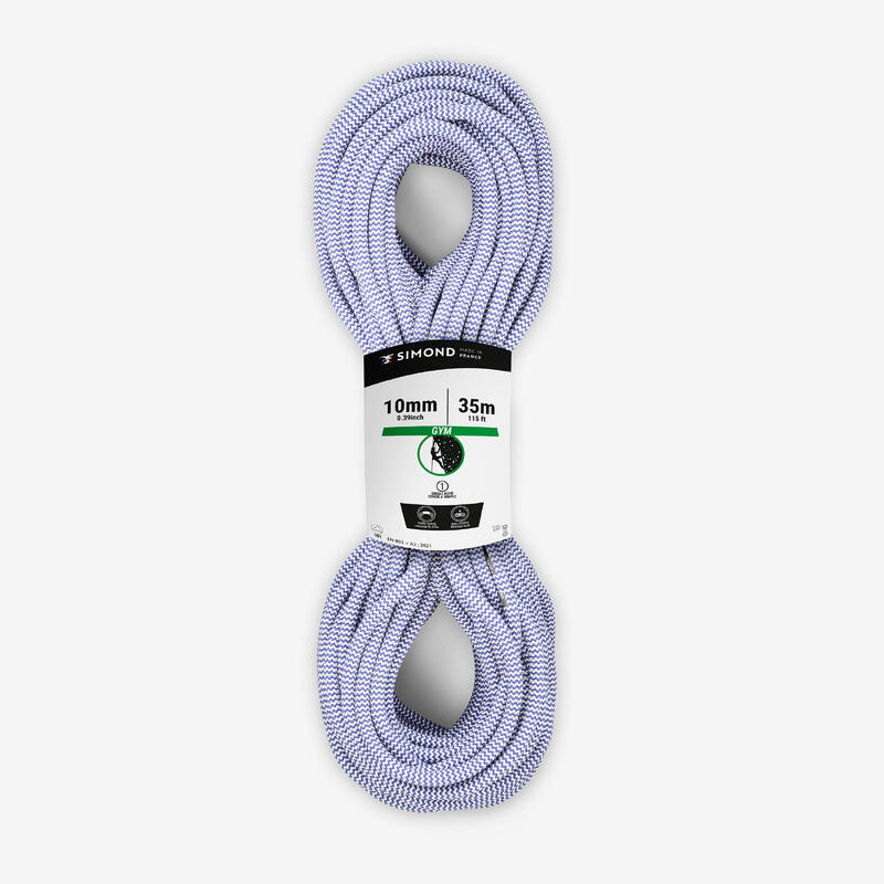 Corde d'escalade 10 mm x 35 m - Klimb Gym Bleu