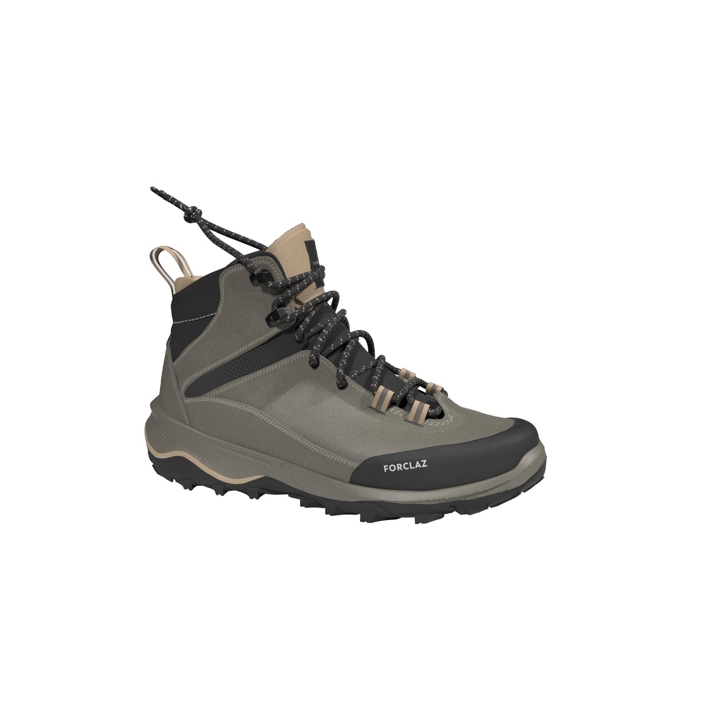 Women’s waterproof leather trekking boots - MT100 -  2