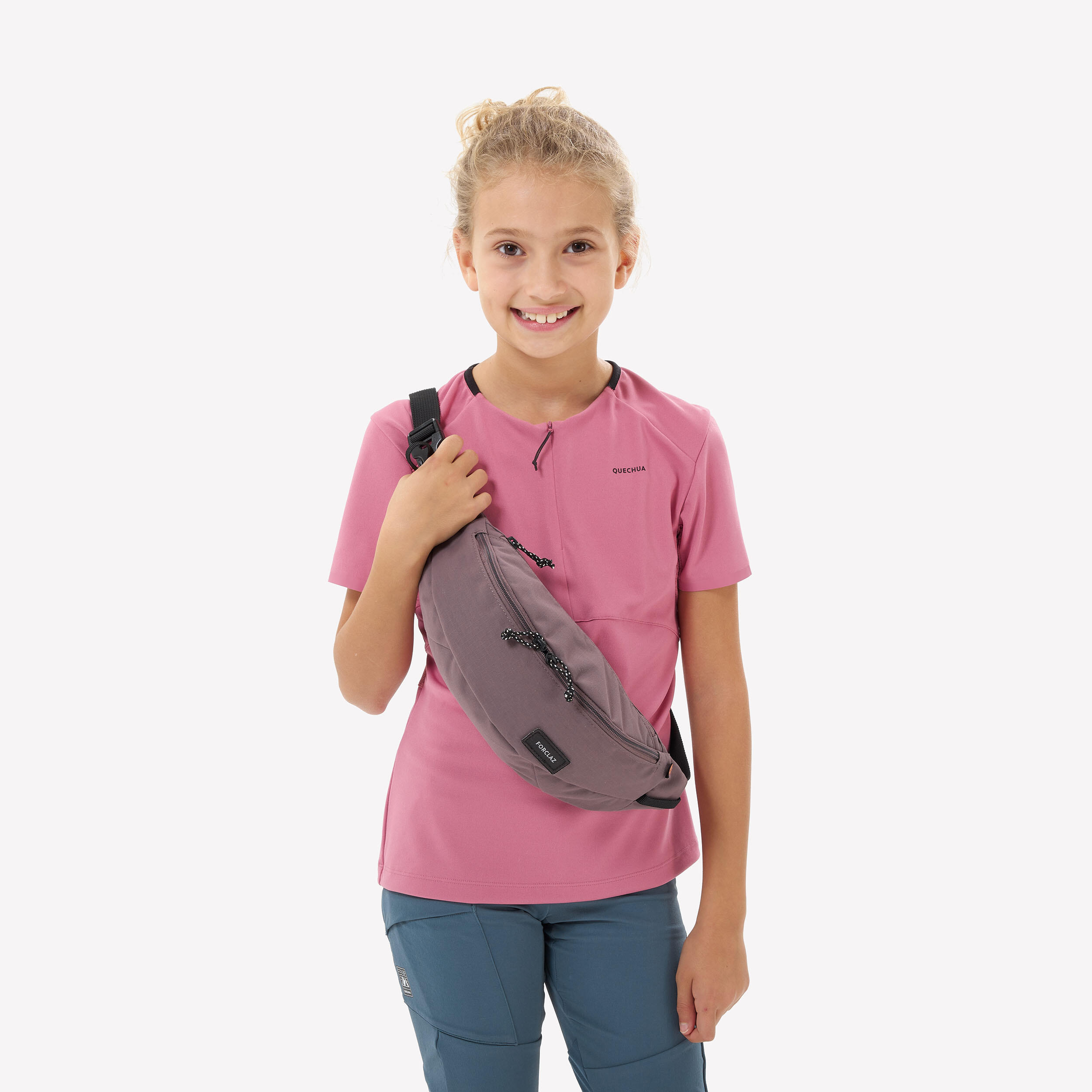 Kids’ Hiking T-Shirt - MH550 Ages 7-15 - Pink 5/7