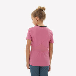 T Shirt de randonnée enfant - MH550 rose - 7-15 ans