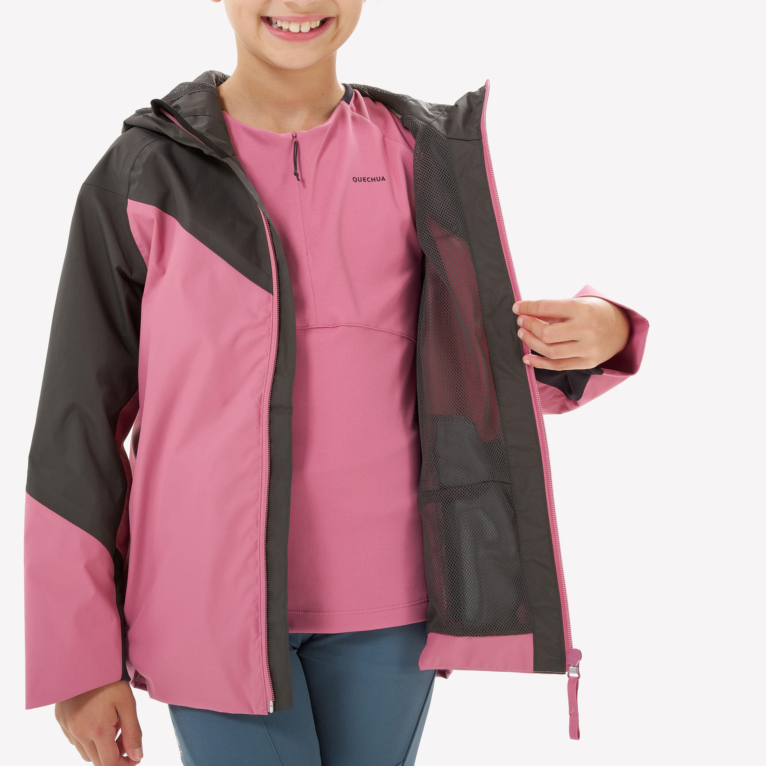 Regenjas voor wandelen MH500 kinderen 7-15 jaar 9/10