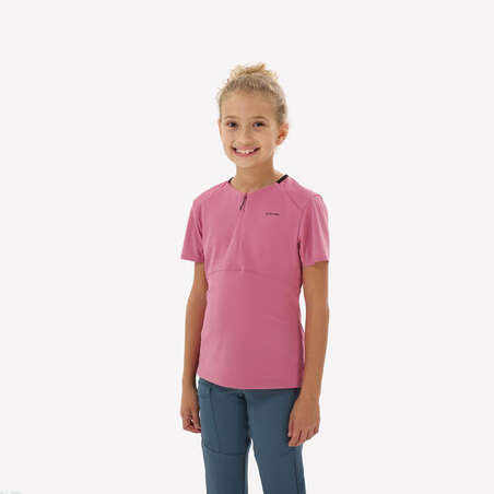 T Shirt de randonnée enfant - MH550 rose - 7-15 ans