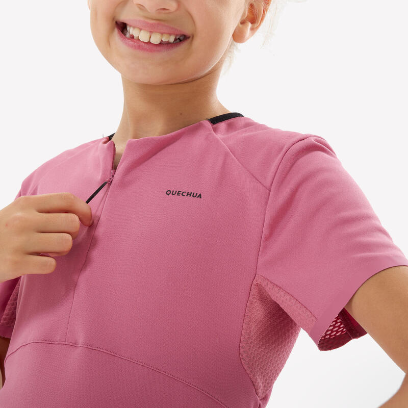 T Shirt de randonnée enfant - MH550 rose - 7-15 ans