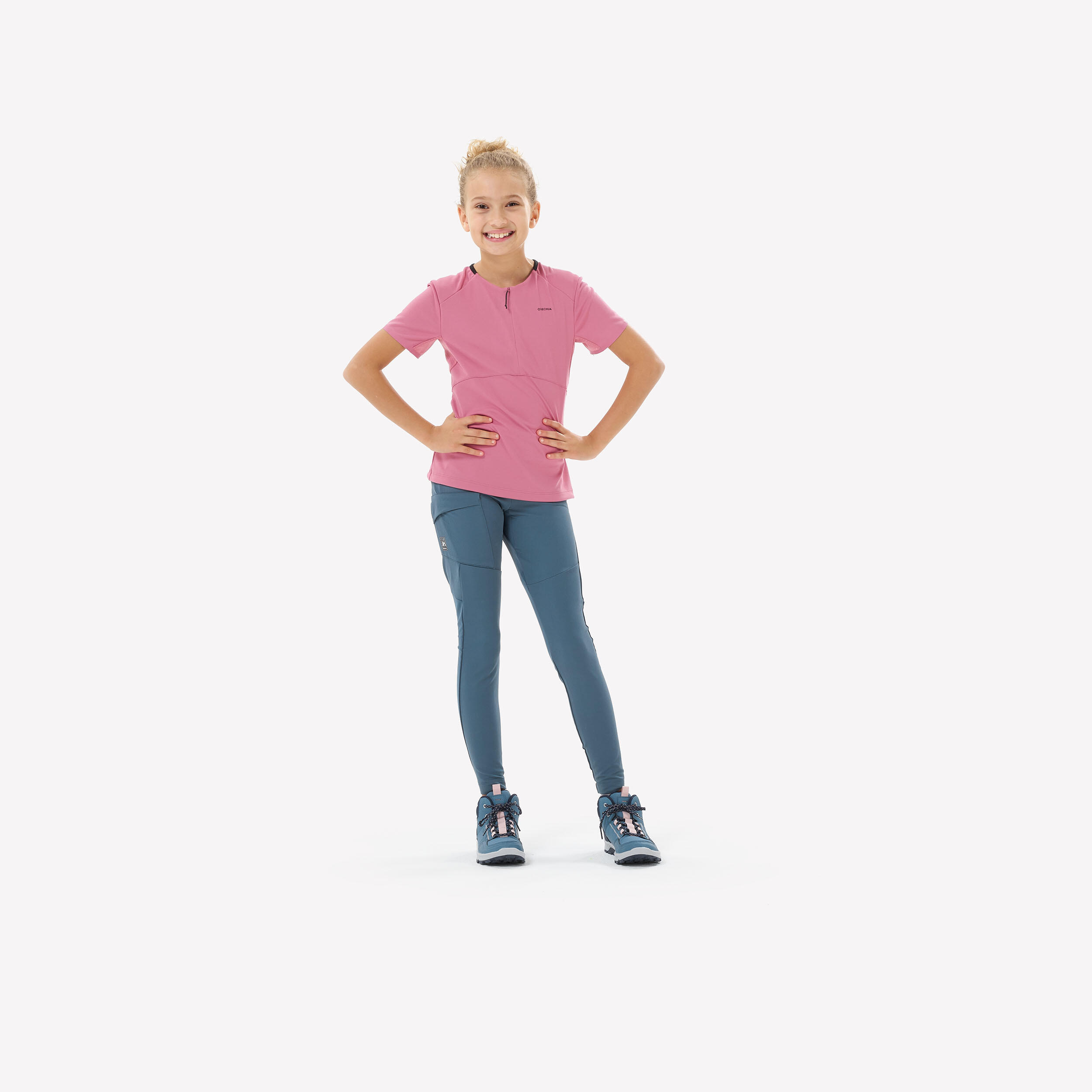 Kids’ Hiking T-Shirt - MH550 Ages 7-15 - Pink 2/7