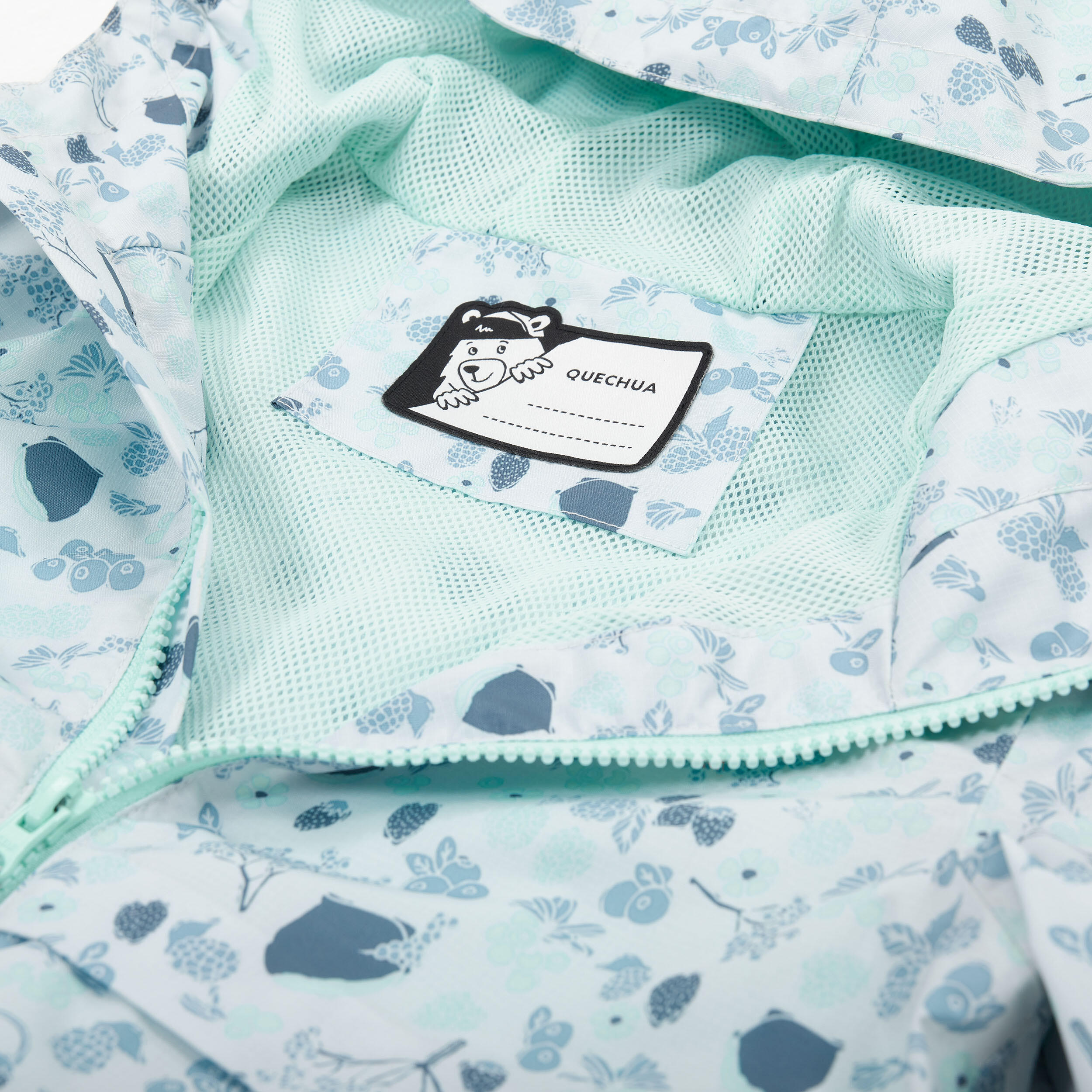 Kids’ waterproof hiking jacket, 2-6 years, MH500 - Blue 10/10