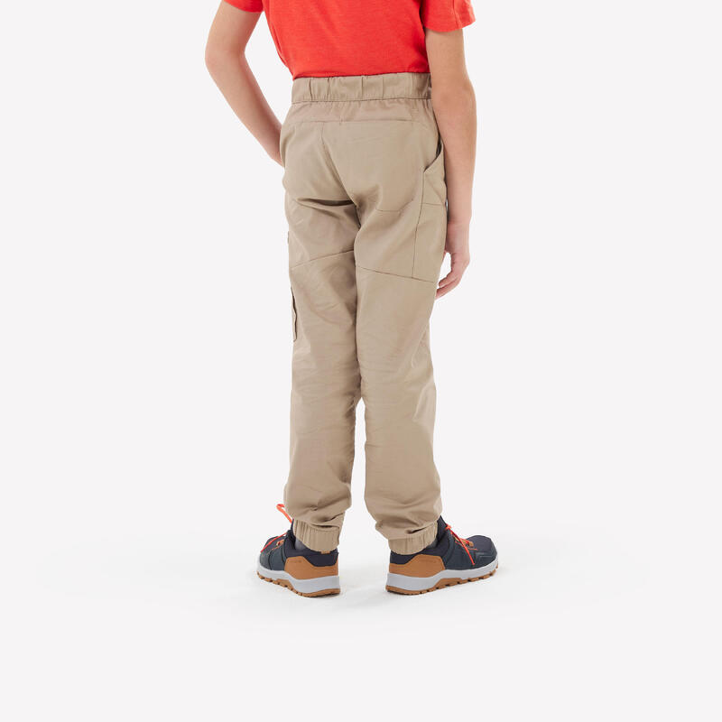 Kids’ Hiking Trousers NH100 Beige - Age 7-15 years