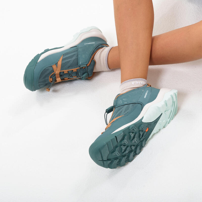 Zapatillas de montaña y trekking lazada rápida Niños 35-38 Quechua Crossrock