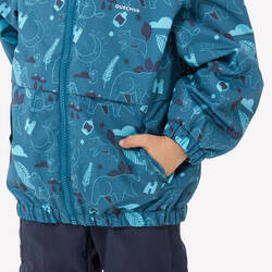 Kids’ Hiking Waterproof Jacket, 2-6 Years, MH500 - Blue