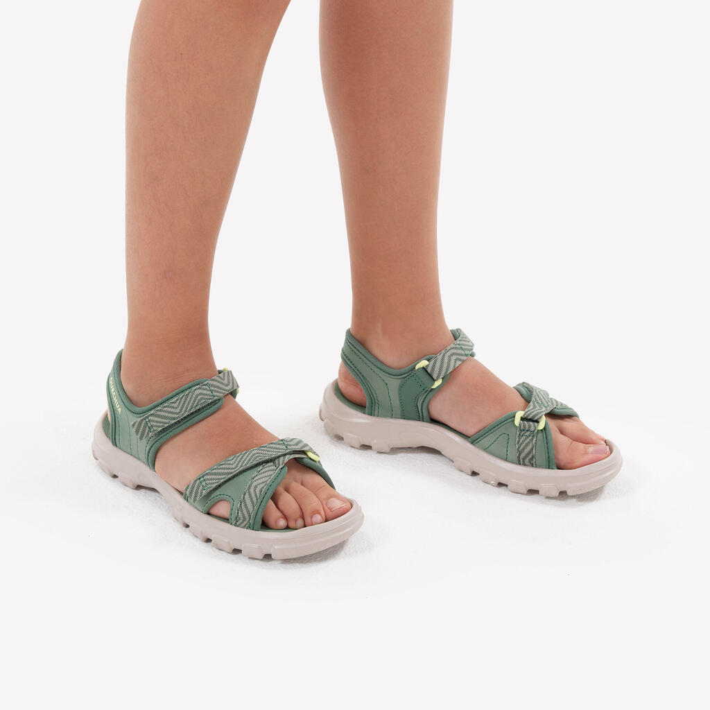Sandales de randonnée enfant  -NH100 KID kaki - 24 AU 31