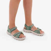 Kids’ Hiking Sandals  - NH100 - UK Kids size 6.5 to 12.5 - Khaki