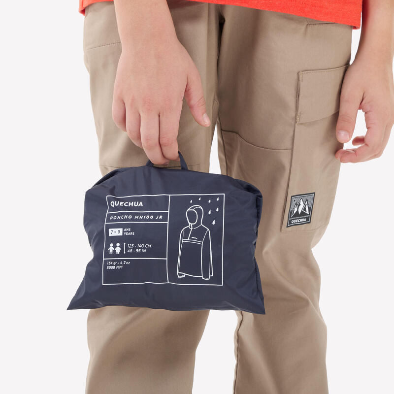 Dětská turistická nepromokavá bunda na 1/2 zip MH 100 