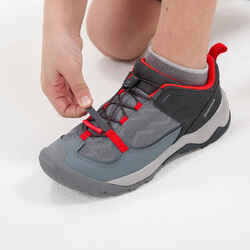 Children's Hiking Boots with Quick Lacing System Size 2½ to 5 - grey