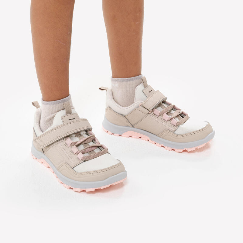 Chaussures de randonnée enfant avec scratch - NH500 LOW LIN/ROSE - 28 AU 34