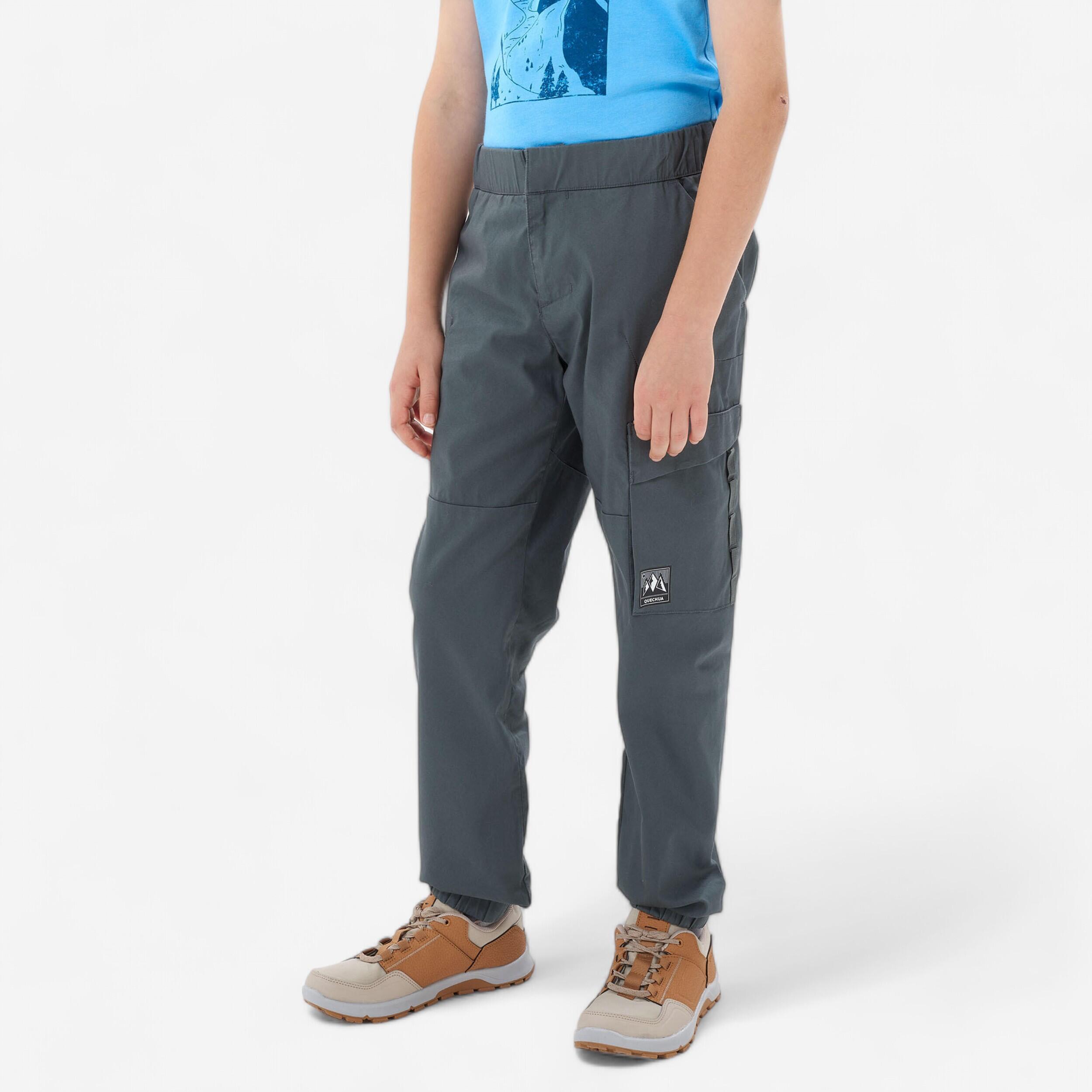 Kids' NH100  Hiking Trousers 7-15 Years - Khaki