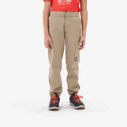 Kids’ Hiking Trousers NH100 Beige - Age 7-15 years