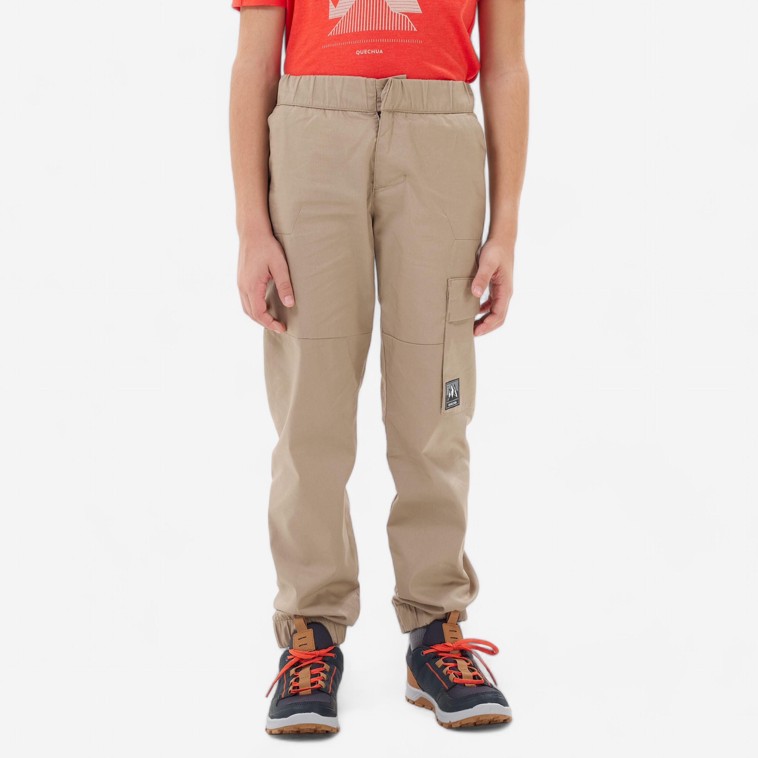 Pantalon Drumeție NH100 Bej Copii 7-15 ani