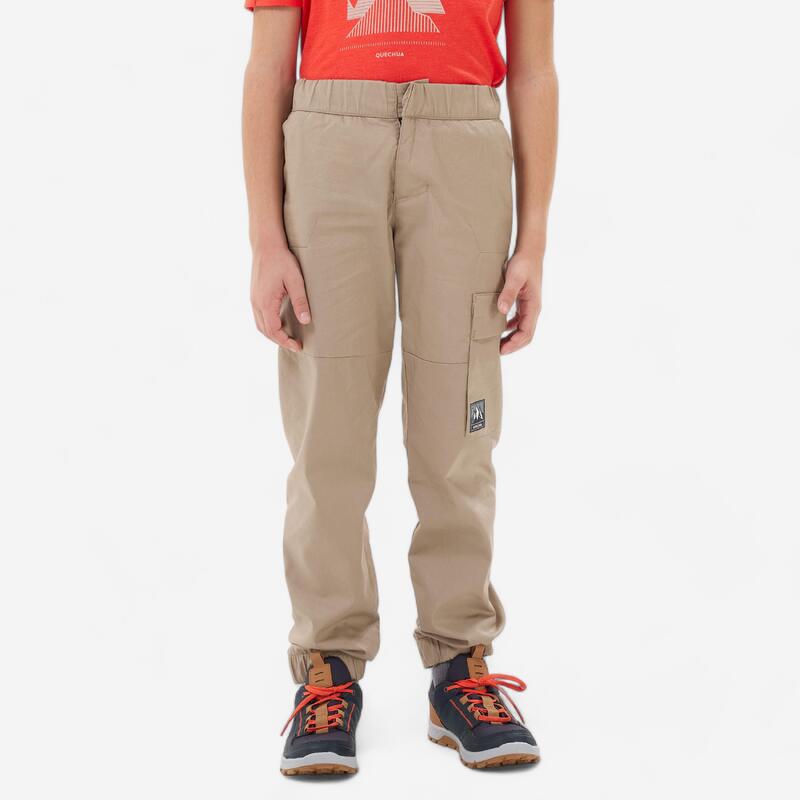 Kids’ Hiking Trousers NH100 Beige - Age 7-15 years