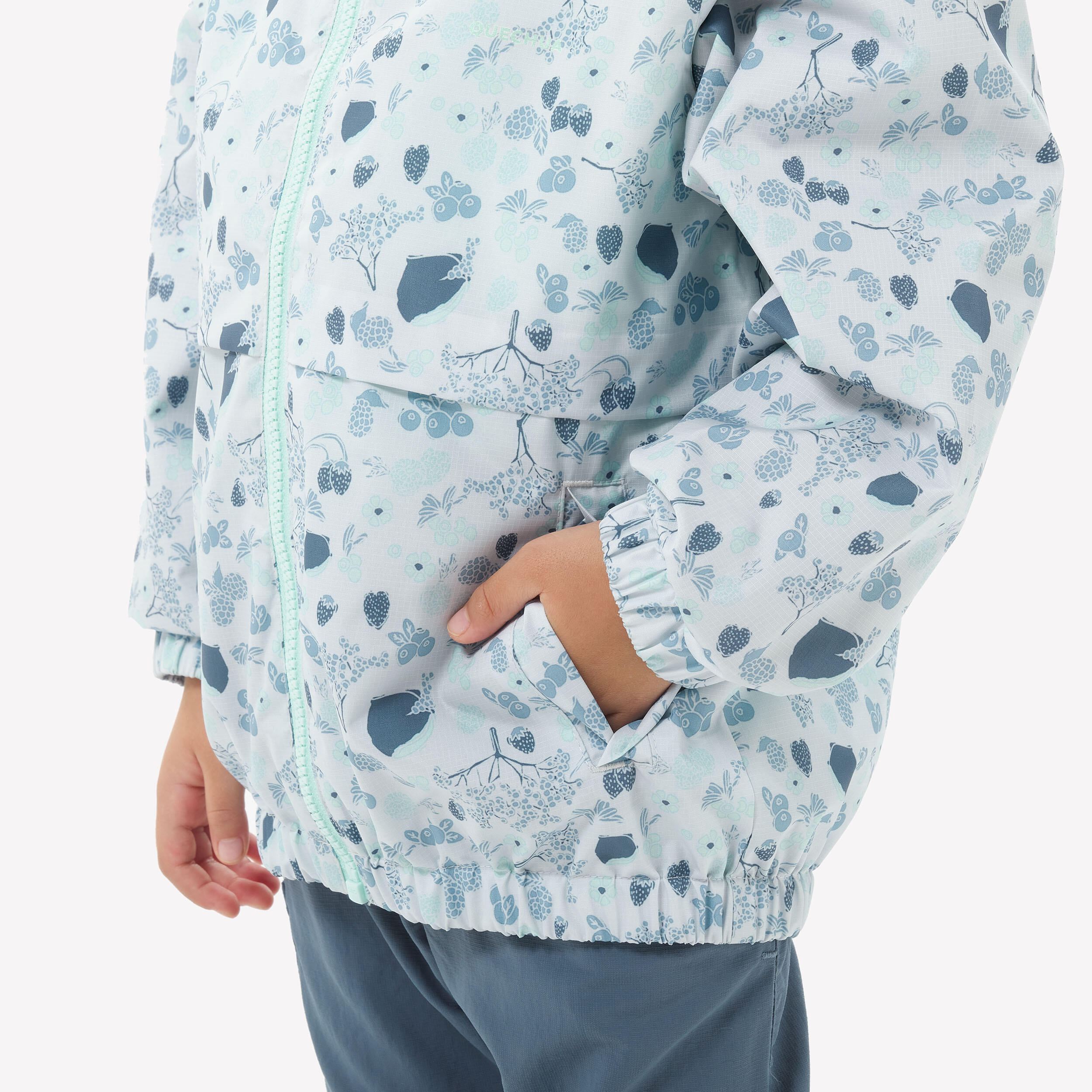 Kids’ waterproof hiking jacket, 2-6 years, MH500 - Blue 6/10
