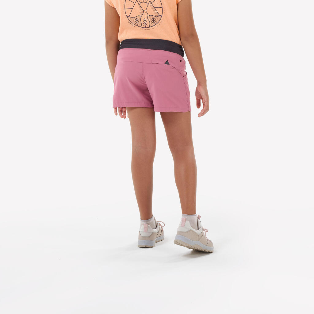 Detské turistické šortky MH500 7-15 rokov ružové