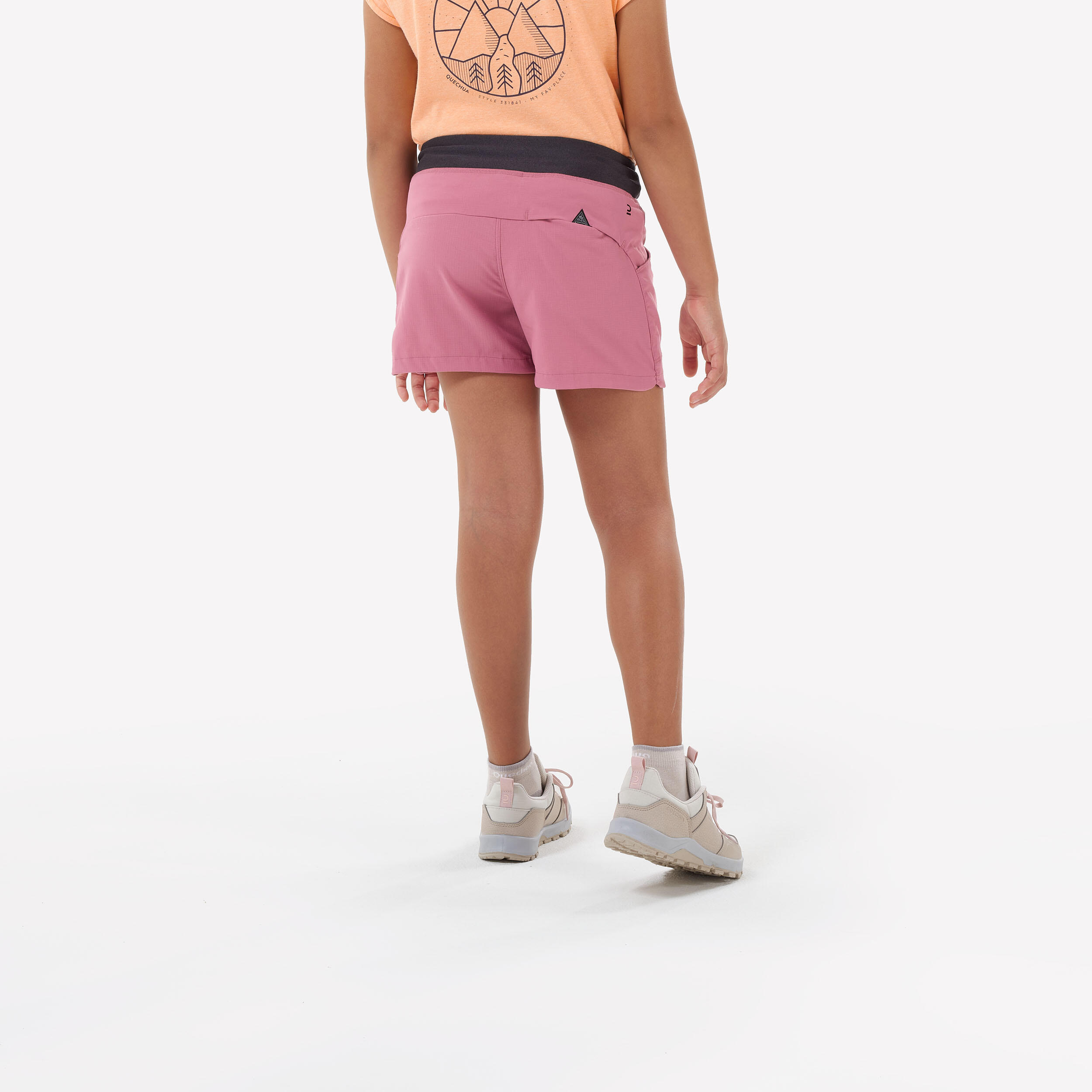 Kids’ Hiking Shorts - MH500 Ages 7-15 - Pink 3/9