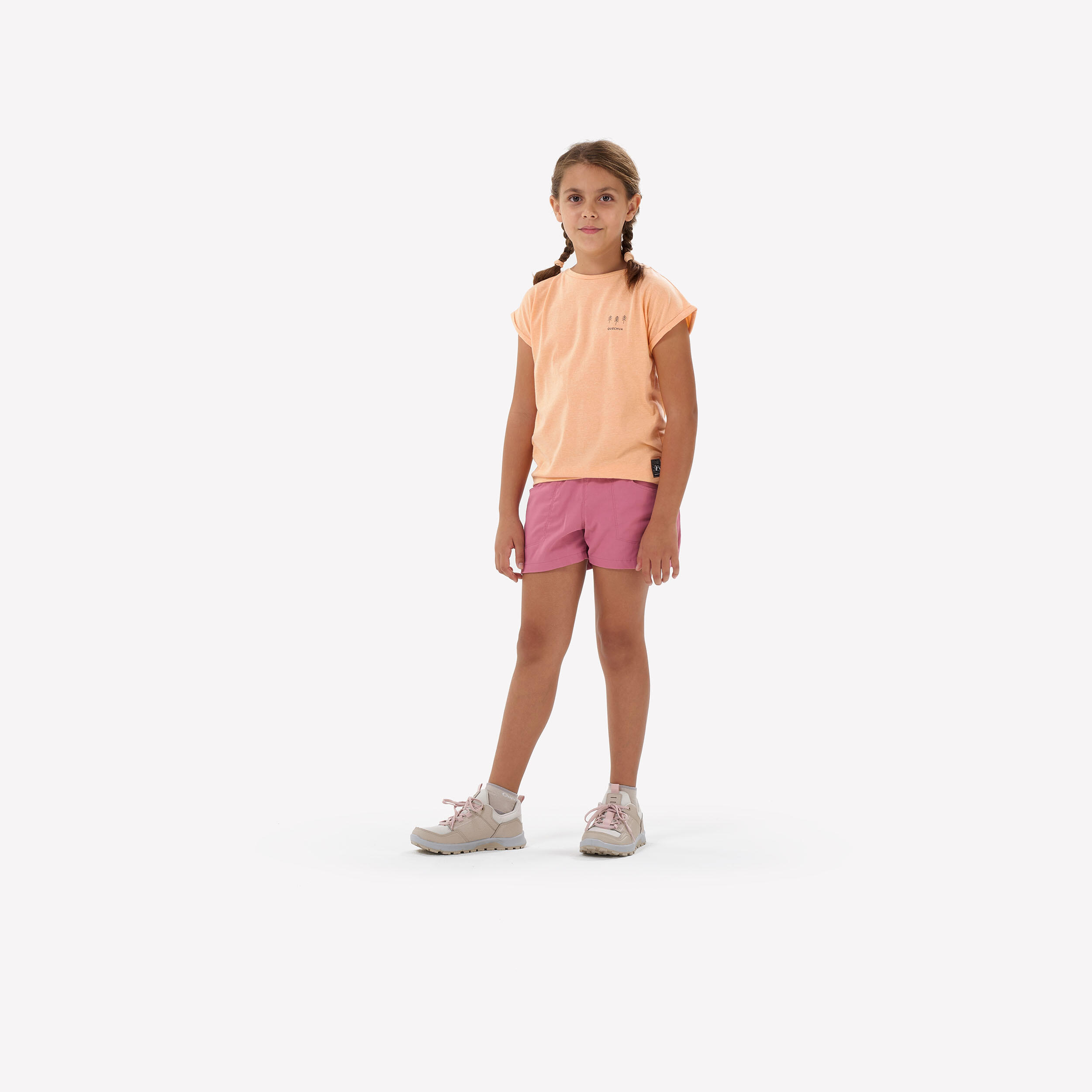 Kids’ Hiking Shorts - MH500 Ages 7-15 - Pink 2/9