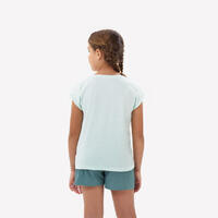 T-Shirt de randonnée fille - MH100 turquoise - 7-15 ANS