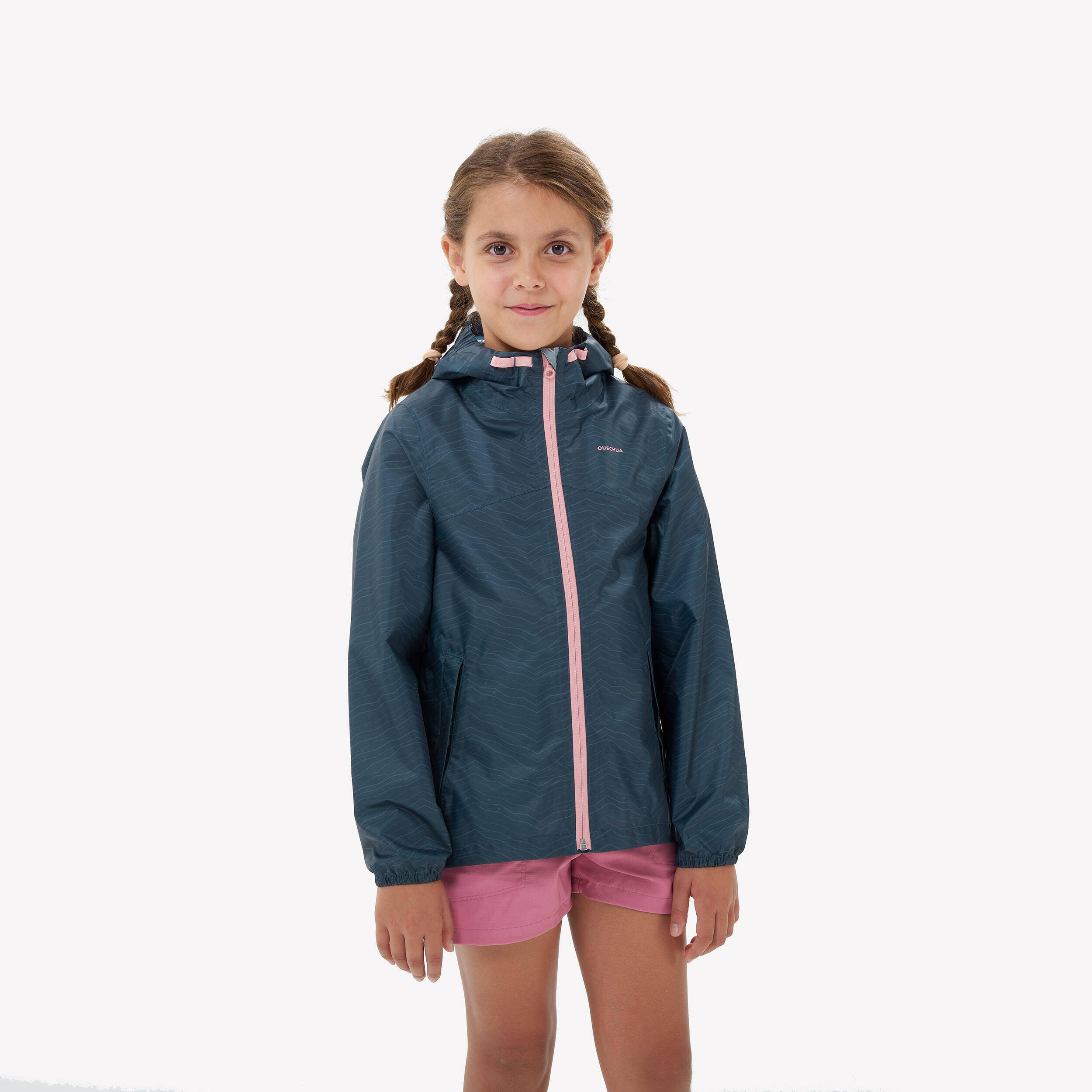 Waterproof Hiking Jacket - MH100 Zip - Child 7-15 years -  1