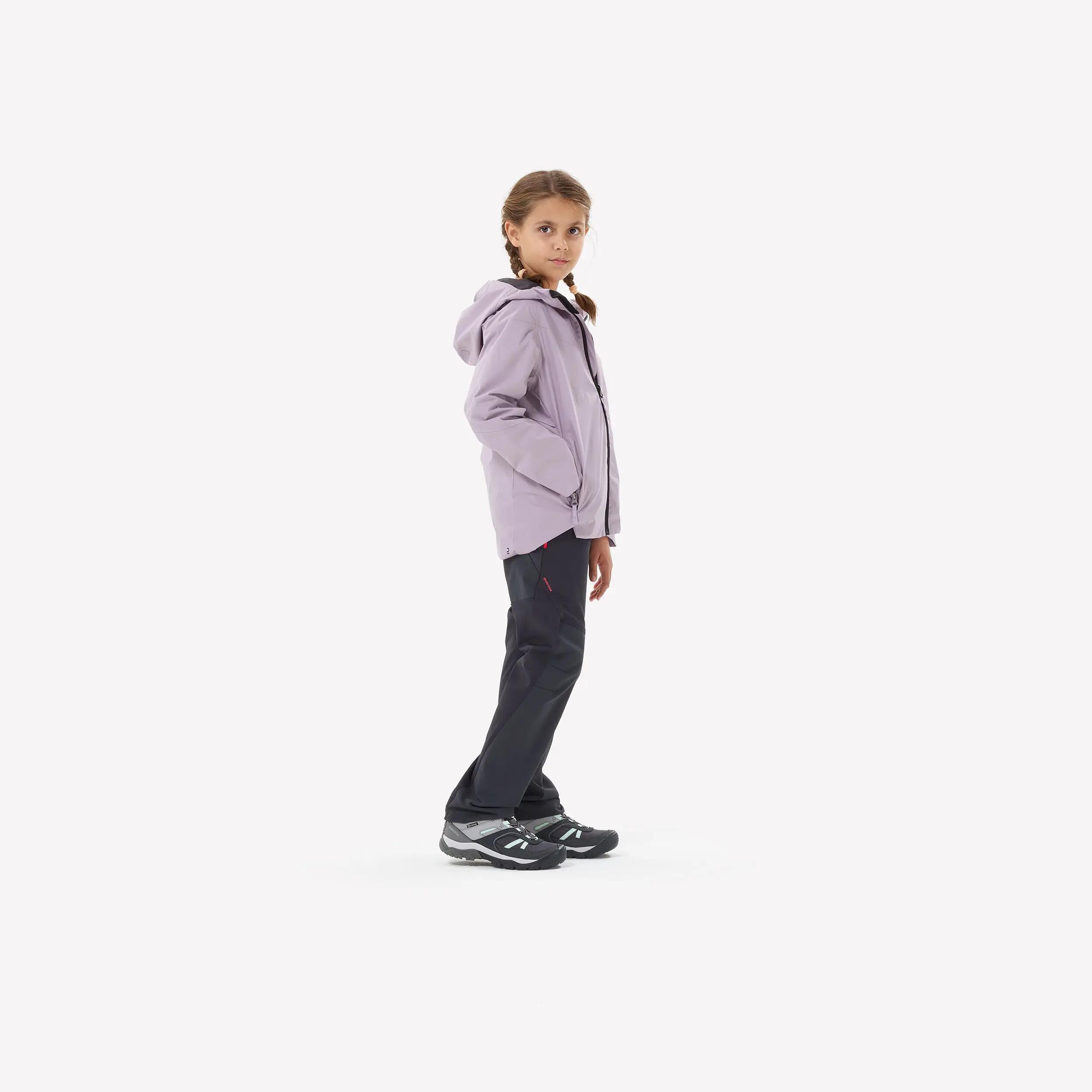 Softshellhose Kinder Gr. 122–170 Wandern - MH500 grau/schwarz  5/6