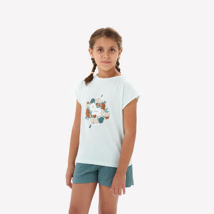 T-shirt de randonnée 7-15 ans enfant, NH100 twin blanc