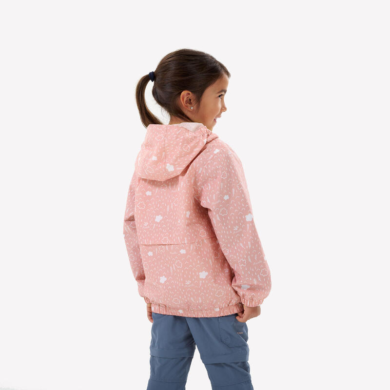 Wanderjacke Kinder Gr. 92–116 wasserdicht Bergwandern - MH500 rosa