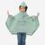 Poncho de randonnée imperméable enfant, MH100 kid vert