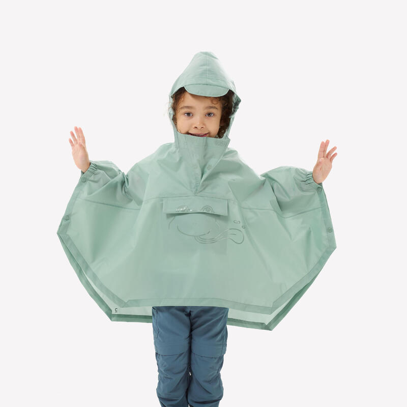 Poncho impermeable de montaña y trekking Niños 2-6 años Quechua MH100