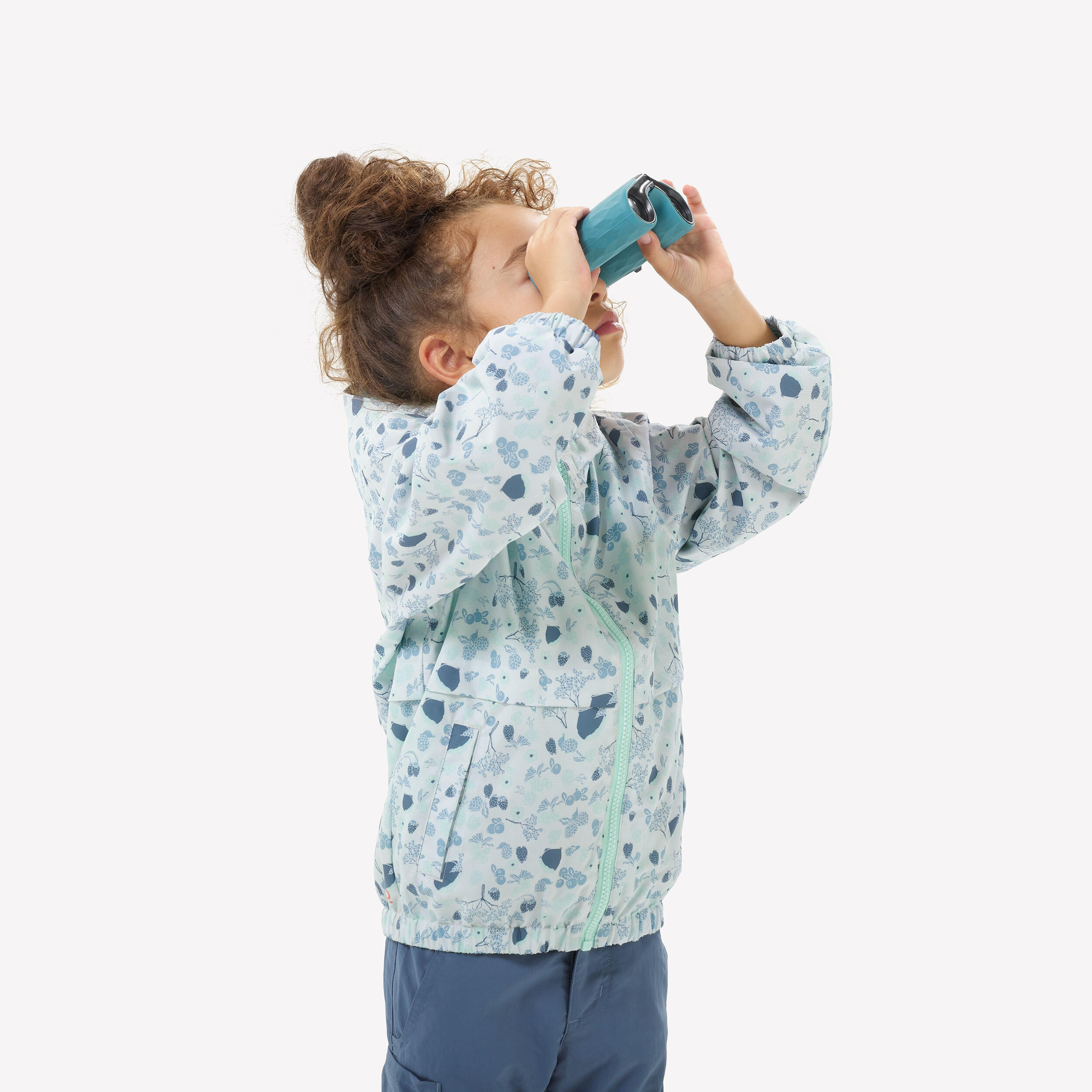 Kids’ waterproof hiking jacket, 2-6 years, MH500 - Blue 8/10