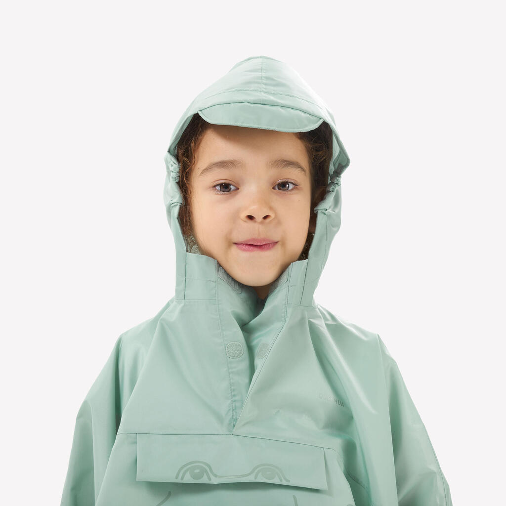 Kids’ rain cape, 2-6 years, MH100 - Green