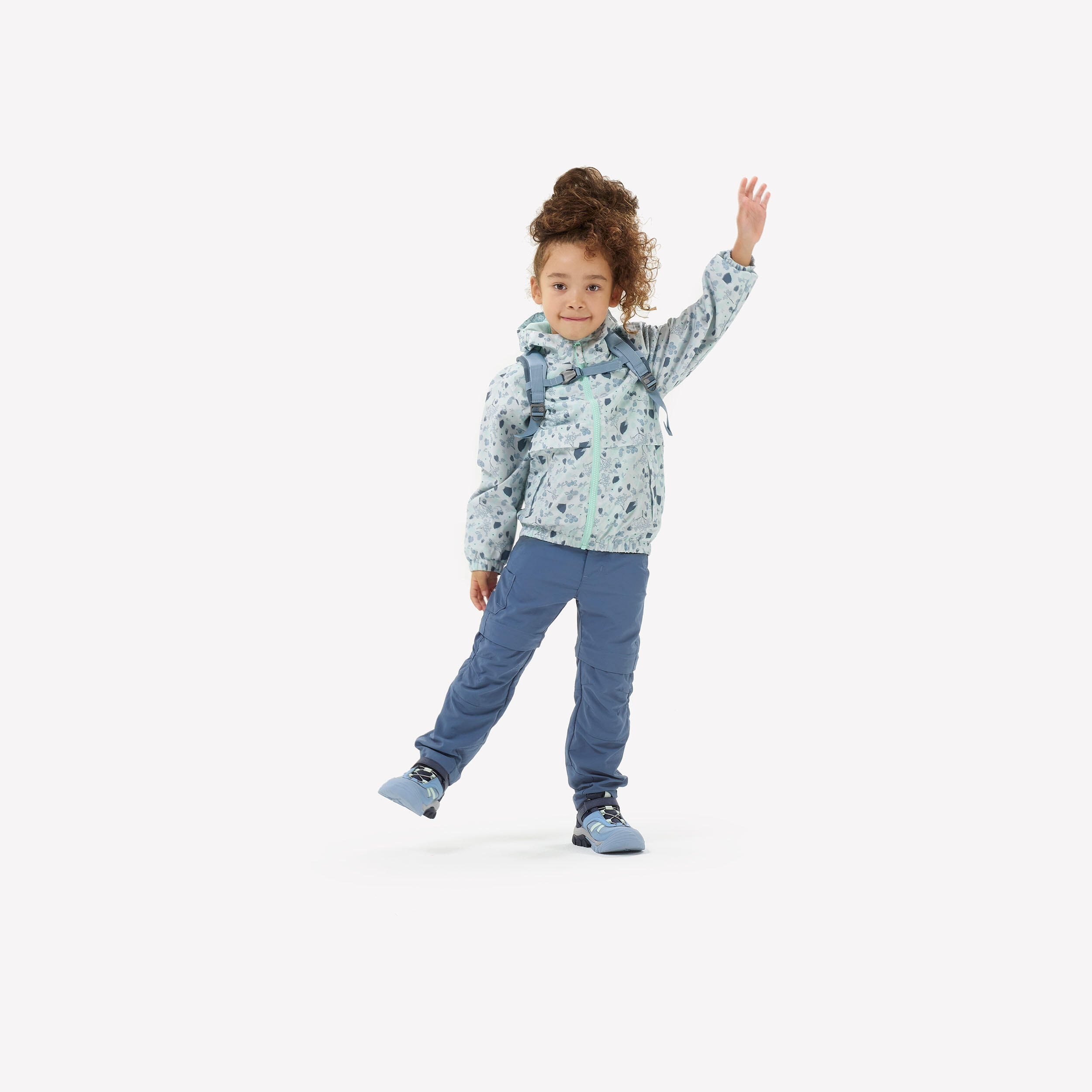 Kids’ waterproof hiking jacket, 2-6 years, MH500 - Blue 2/10